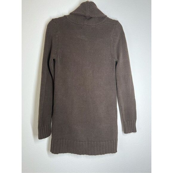 Old Navy Knit Cable Cardigan Brown 60% Cotton Buttoned 2 Packets Size S/ P - Picture 2 of 9